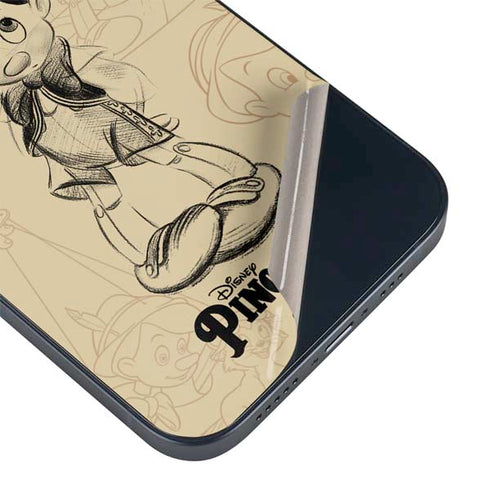 Disney Pinocchio Sketches Portrait iPhone 14 Plus Skin